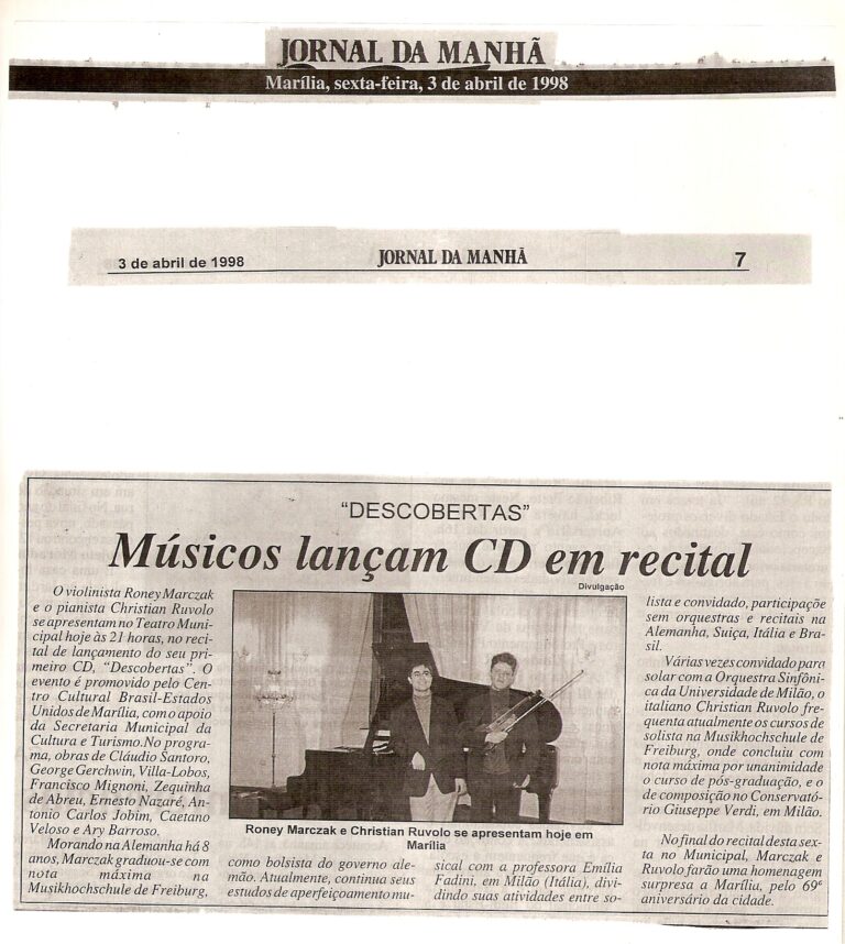 Musicos lançam CD em recital